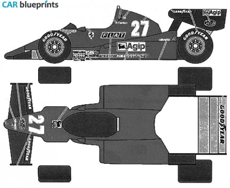 1983 Ferrari 126 C2 Monaco GP Cabriolet blueprint