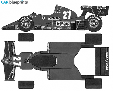 1983 Ferrari 126 C2 San Marino GP Cabriolet blueprint