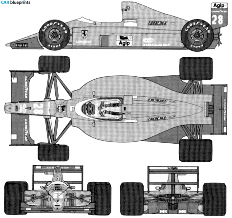 1989 Ferrari 189 F1 Cabriolet blueprint