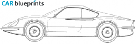 1968 Ferrari Dino 206 GT Coupe blueprint