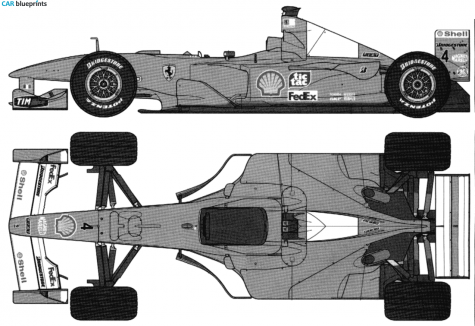 2000 Ferrari F1-2000 Cabriolet blueprint