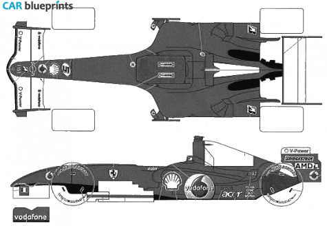 2006 Ferrari 248 F1 Japan GP Cabriolet blueprint