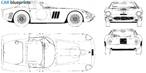 1965 Ferrari 250 GTO Coupe blueprint