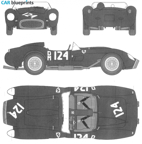 1958 Ferrari 250 Testa Rossa Roadster blueprint