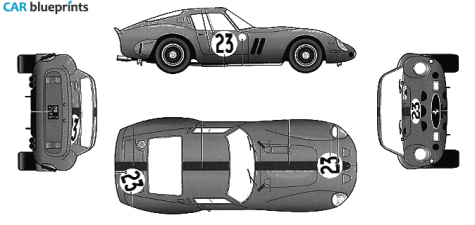 1962 Ferrari 250 GTO Version C Coupe blueprint