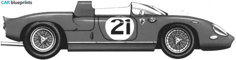 1963 Ferrari 250 P Le Mans Cabriolet blueprint