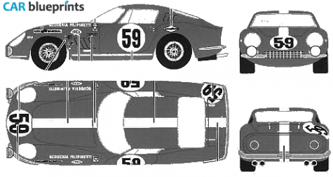 1967 Ferrari 275 GTB Version B Coupe blueprint