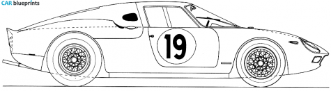 1965 Ferrari 275 P Le Mans Coupe blueprint