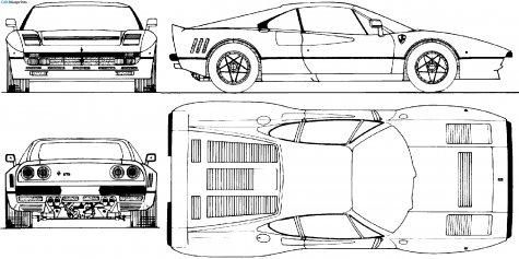 1984 Ferrari 288 GTO Coupe blueprint