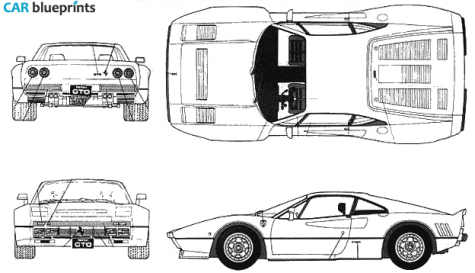 1984 Ferrari 288 GTO Coupe blueprint