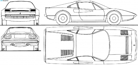 1983 Ferrari 308 GTB Coupe blueprint