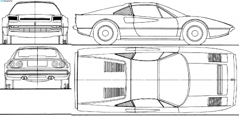1983 Ferrari 308 GTS Targa blueprint