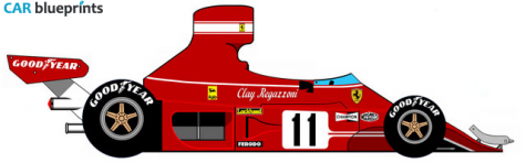 1974 Ferrari 312B3 F1 OW blueprint