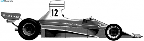 1975 Ferrari 312 T F1 Cabriolet blueprint