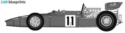 1969 Ferrari 312 F1 British GP Cabriolet blueprint