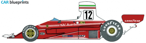 1975 Ferrari 312T F1 OW blueprint