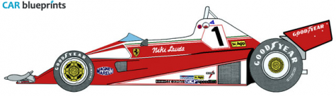 1975 Ferrari 312T F1 OW blueprint