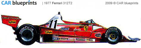 1977 Ferrari 312T2 OW blueprint