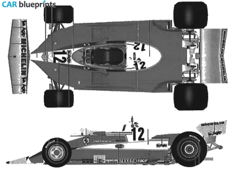 1978 Ferrari 312 T3 Early Type Cabriolet blueprint