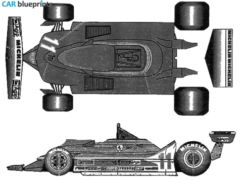 1979 Ferrari 312 T4 Italian GP Cabriolet blueprint