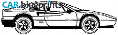 1988 Ferrari 328 GTB Coupe blueprint