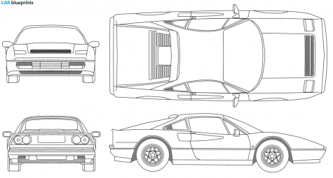 1985 Ferrari 328 GTB Coupe blueprint