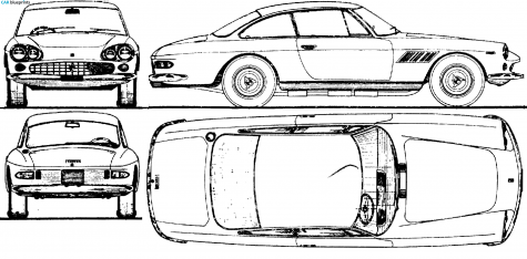 1964 Ferrari 330 GT 2+2 Coupe blueprint