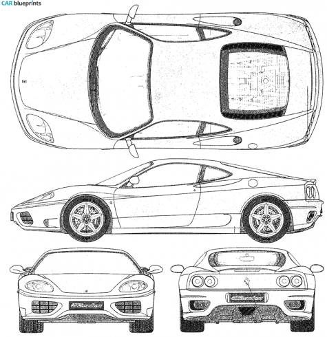 1999 Ferrari 360 Modena Coupe blueprint