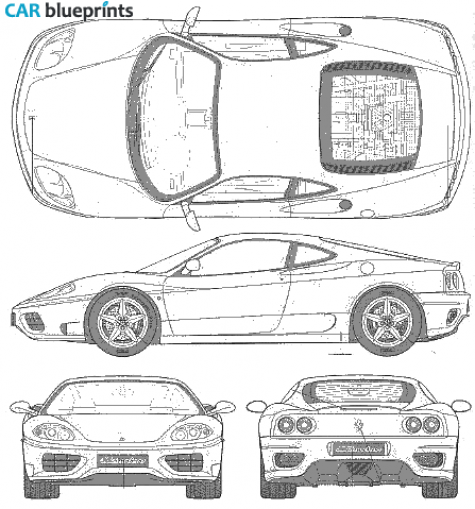 1999 Ferrari 360 Modena Coupe blueprint