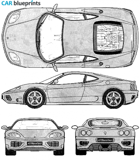 1999 Ferrari 360 Modena Coupe blueprint