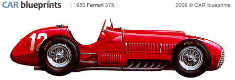 1950 Ferrari 375 OW blueprint