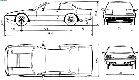 1985 Ferrari 412 Coupe blueprint