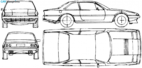 1986 Ferrari 412i Coupe blueprint