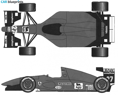 1994 Ferrari 412 T1 Brazil Pacific GP Cabriolet blueprint