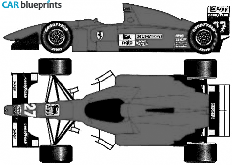 1994 Ferrari 412 T1 F1 Cabriolet blueprint