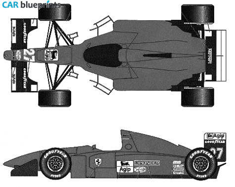 1994 Ferrari 412 T1 Japan GP Cabriolet blueprint