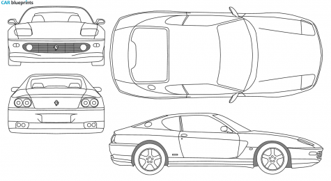 1996 Ferrari 456 GT Coupe blueprint