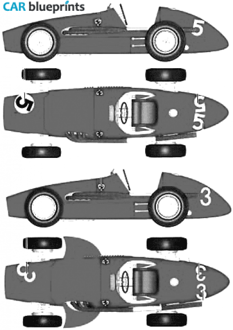 1953 Ferrari 500 F2 OW blueprint