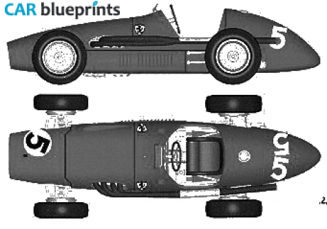 1951 Ferrari 500 F2 British GP OW blueprint