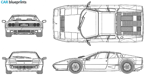 1981 Ferrari 512i BB Coupe blueprint