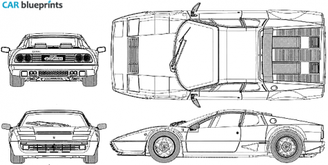 1981 Ferrari 512i BB Coupe blueprint