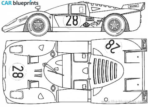 1970 Ferrari 512S Coupe blueprint