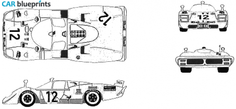 1970 Ferrari 512 S Version B Coupe blueprint