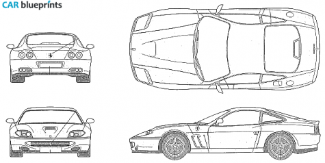 1996 Ferrari 550 Maranello Coupe blueprint