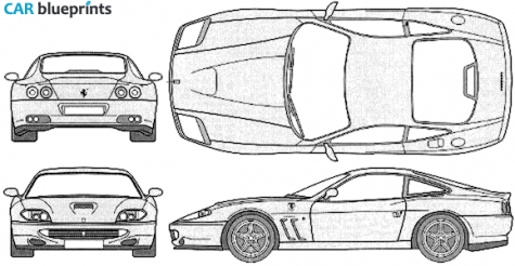 1996 Ferrari 550 Maranello Coupe blueprint