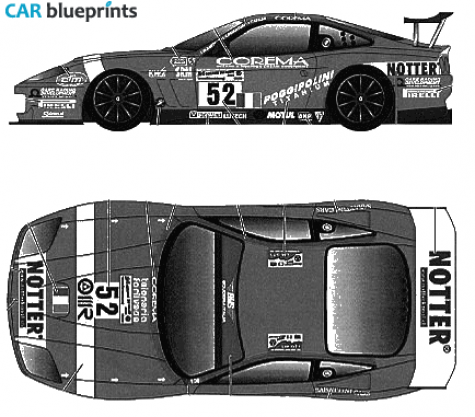 2005 Ferrari 550 Maranello BMS Scuderia Italia GTS Coupe blueprint