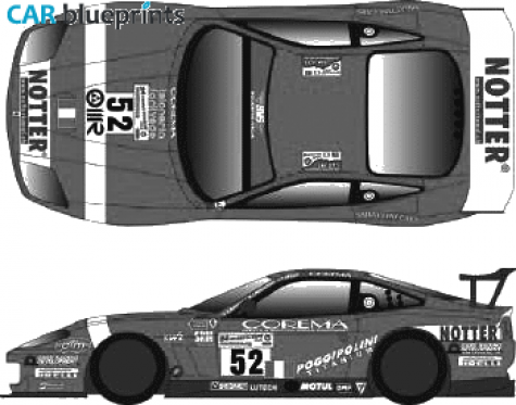 2005 Ferrari 550 Maranello BMS Scuderia Italia Le Mans Coupe blueprint