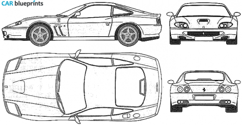 1996 Ferrari 550 Maranello Coupe blueprint