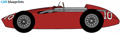 1953 Ferrari 553 Italian GP F2 OW blueprint