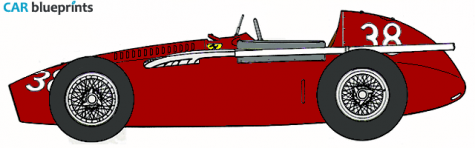 1954 Ferrari 553 F1 OW blueprint